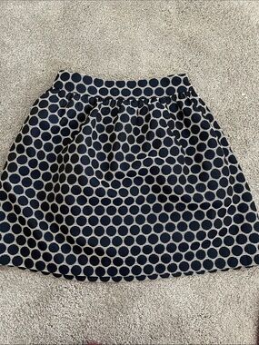 kate spade Navy and Cream Circle Skater Skirt 8